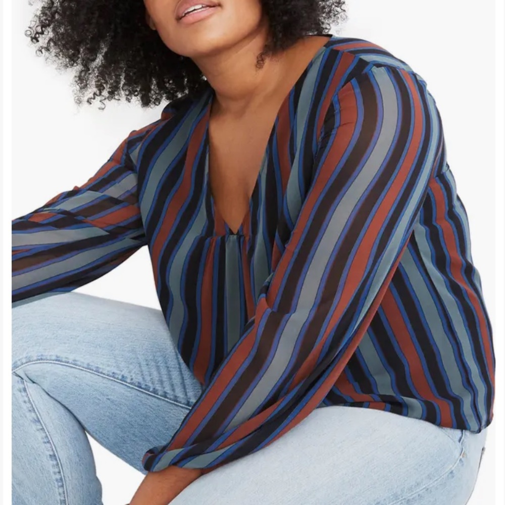 NWT - Madewell Striped Top - Size Medium - Picture 4 of 14